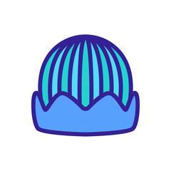 Fototapeta premium knitted horizontally hat with lapel icon vector. knitted horizontally hat with lapel sign. color symbol illustration