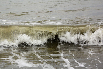 Seascape waves in storm, Black sea, Georgia 
