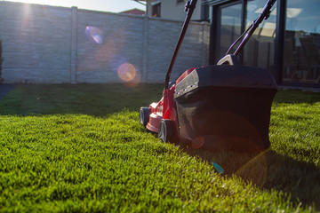 Garden equipment in work.