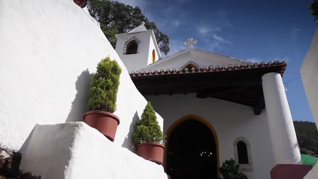 Wide shot of Small Chappel in Lousa, Portugal