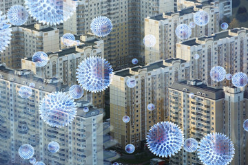 quarantine coronavirus background, abstract blurred theme coronavirus pandemic epidemic