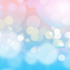 Blurred pink and blue bokeh abstract background with copy space. can be used for display or montage your products. Wallpaper or background.