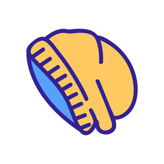 knitted beanie hat icon vector. knitted beanie hat sign. color symbol illustration