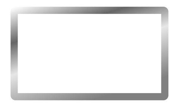Silver frame. Silver white metal frame vector