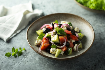 Traditional homemade Greek salad