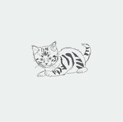 Obraz premium kitten drawing
