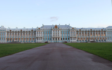 Catherine Palace in Tsarskoye Selo summer photo architecture