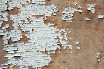 background wooden board with cracked paint