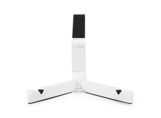 A small tripod for your phone. Close up. Isolated on white background.