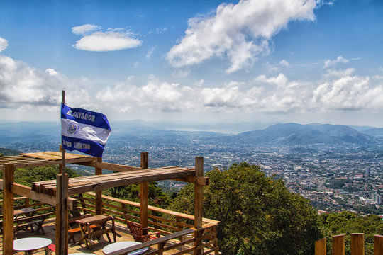 View of the capital of El Salvador - San Salvador, Central America