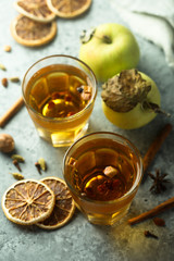 Hot apple cider with spices