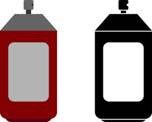 Graffiti color spray paint vector icon, street art vector icon