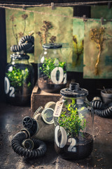 Odd oxygen mask as fresh air problem