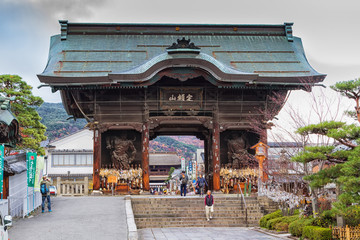 NAGANO, JAPAN - NOVEMBER 18, 2015: Zenkoji Temple, Nagano, JAPAN. One of the most important temples...