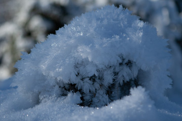 Fototapeta na wymiar Eiskristall, Winterlandschaft, Himmel