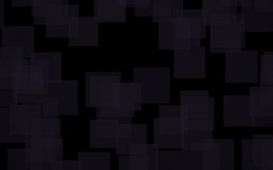 Black abstract background. Backdrop with grey squares. 3D illustration