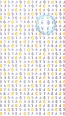 Bitcoin and currency on a white background. Digital crypto symbol. Currency bubble, wave effect, market fluctuations. Business concept. 3D illustration