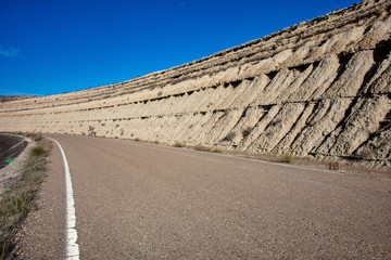 road between walls