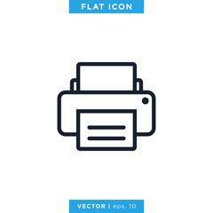 Printer Icon Vector Design Template