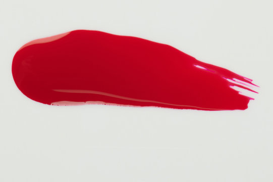 Red Glossy Paint Stroke