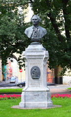 Obraz premium Lomonosov monument ploschad Lomonosova Saint Petersburg Russia August 2017