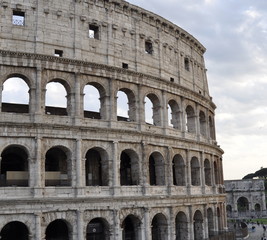 Fototapeta na wymiar colosseum panorama in rome italy