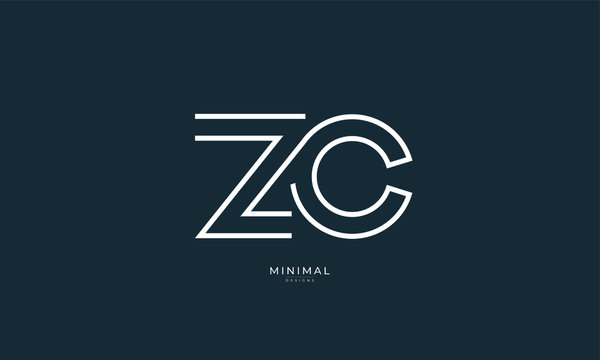Alphabet letter monogram icon logo ZC