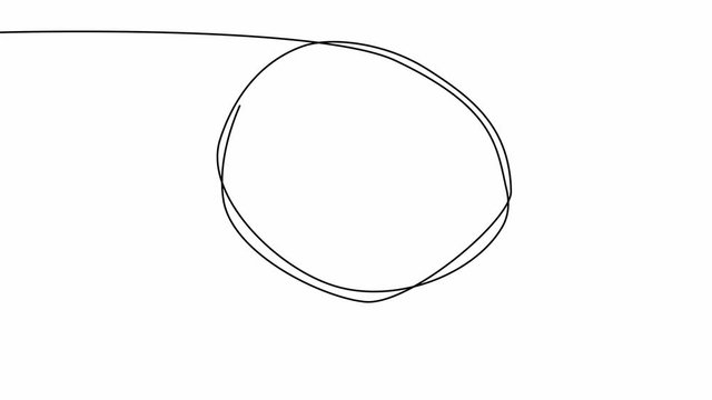 Self-drawing animation continuous drawing one line cloud colloquial.