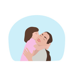 Family, mother with children, son and daughter. Mom holds the baby in her arms. The concept of family love and comfort.Cute illustration of a walk with children. Children's Day. Vector illustration.