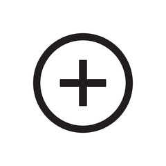 Plus vector icon, simple sign for web site and mobile app.