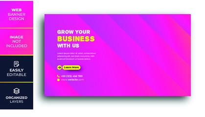 Business promotion and corporate web banner design template