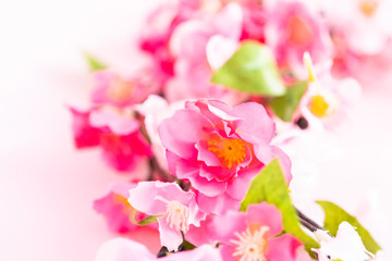 Fototapeta na wymiar Silk flowers