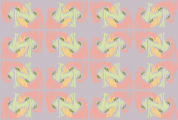 Colorful Ikat ornamentel seamless pattern for textile, wallpaper, card or wrapping paper