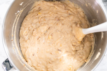 Baking banana bread