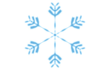 青い雪の結晶のベクターイラスト