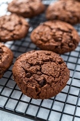 Double chocolate chip cookies