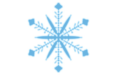Obraz premium 青い雪の結晶のベクターイラスト