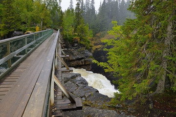 Obraz premium Hällingsåfallet Wasserfall in Schweden