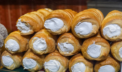 Schaumrollen, or Schillerlocken, are an Austrian confection.They consist of a cone or tube of pastry
