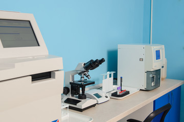 Close up laboratory equipment