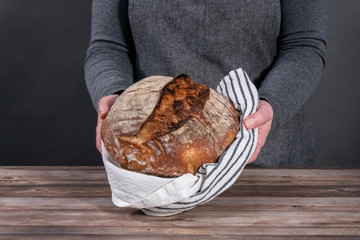 .Sourdough rye bread