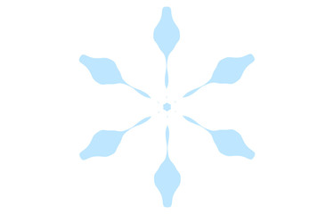 青い雪の結晶のベクターイラスト