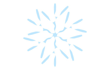 青い雪の結晶のベクターイラスト