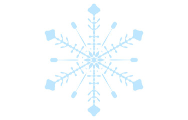 青い雪の結晶のベクターイラスト