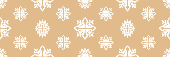 Seamless damask pastele pattern wallpaper. Vintage decor in Victorian style.