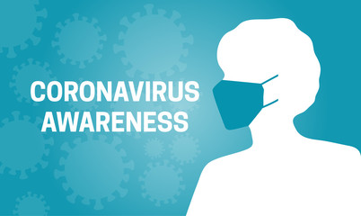 Coronavirus Covid Awareness Background Illustration