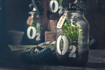 Bizarre oxygen mask as fresh air problem