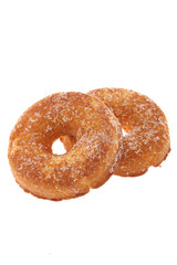 Donut with White sprinkles isolated on white background with clipping path