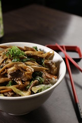 Shimeji with vegetables