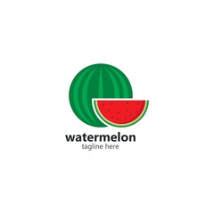Watermelon logo vector icon concept